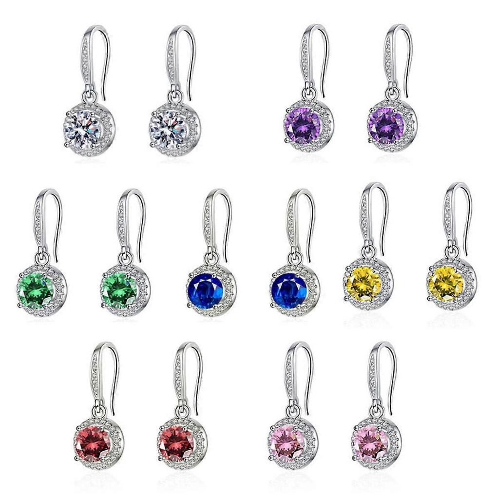 Diamond Earrings for Women Moissanite Ear Hook Four-Claw Jewelry for Her Birthday Christmas Gift