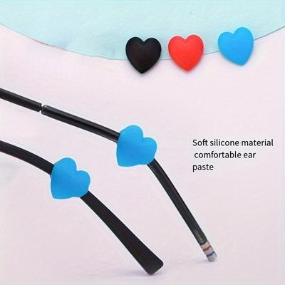 Love Silicone Glasses Retainer, Glasses Ear Clip Ear Hook Non-slip Holder Glasses Plug Temple Tips For Women And Men