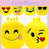 Adorable Cute Smile Emoji Face Backpack For Kids Crafted With Plush Material