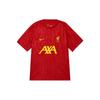 Liverpool Football Club Embroidered Logo Comfort Short Sleeve Sports Jersey Men Tops Gym-Red FN9653-688