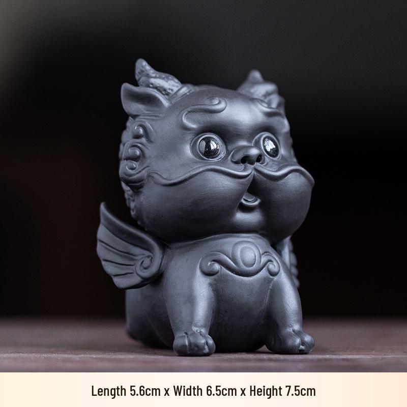 Purple Clay Pixiu Tea Pet Ornament - Creative Tea Set Accessory and Tray Decoration