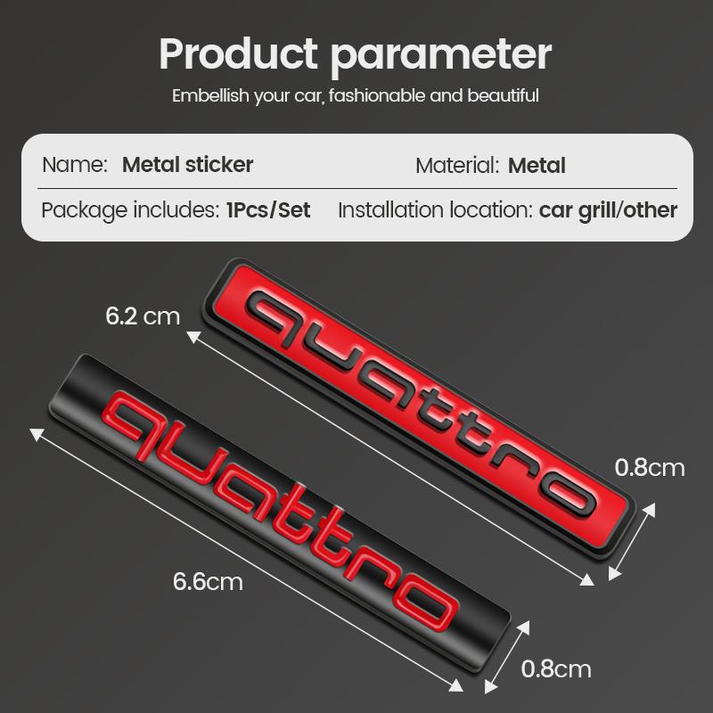 1pc 3D Metal Car Styling Badge Sticker Side Fender Rear Trunk Emblem Decals High-Quality Automotive Exterior Accessories