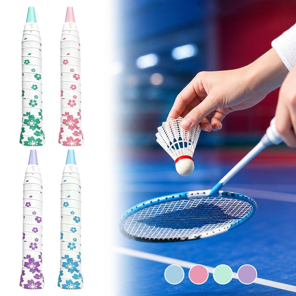 Non-Slip Badminton Handle Wrap Tape Sakura Print Tennis Racket Grip Tape Racquet Supplies