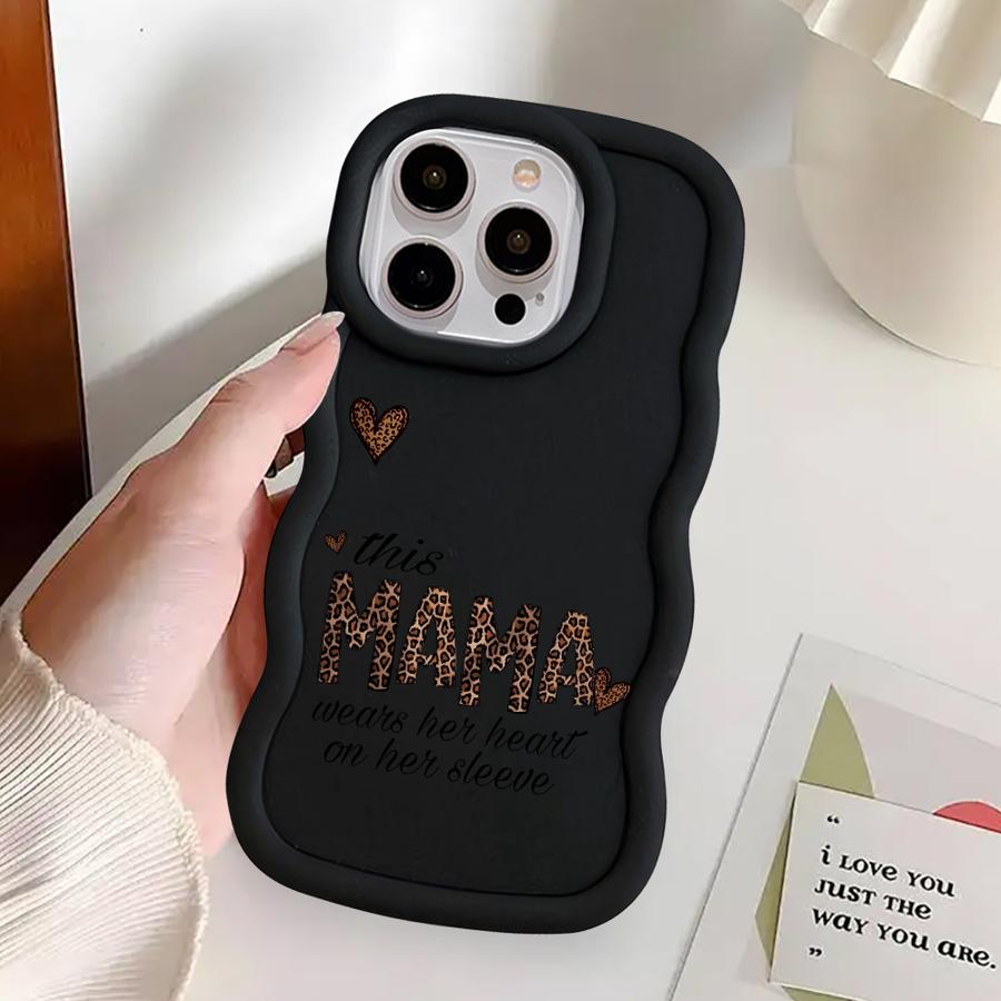 

Case for iPhone 12 15 Plus 8 13 17 Air 14 11 16 Pro Max XR Soft Phone Cover Mama Pattern iPhone 11 Pro Max