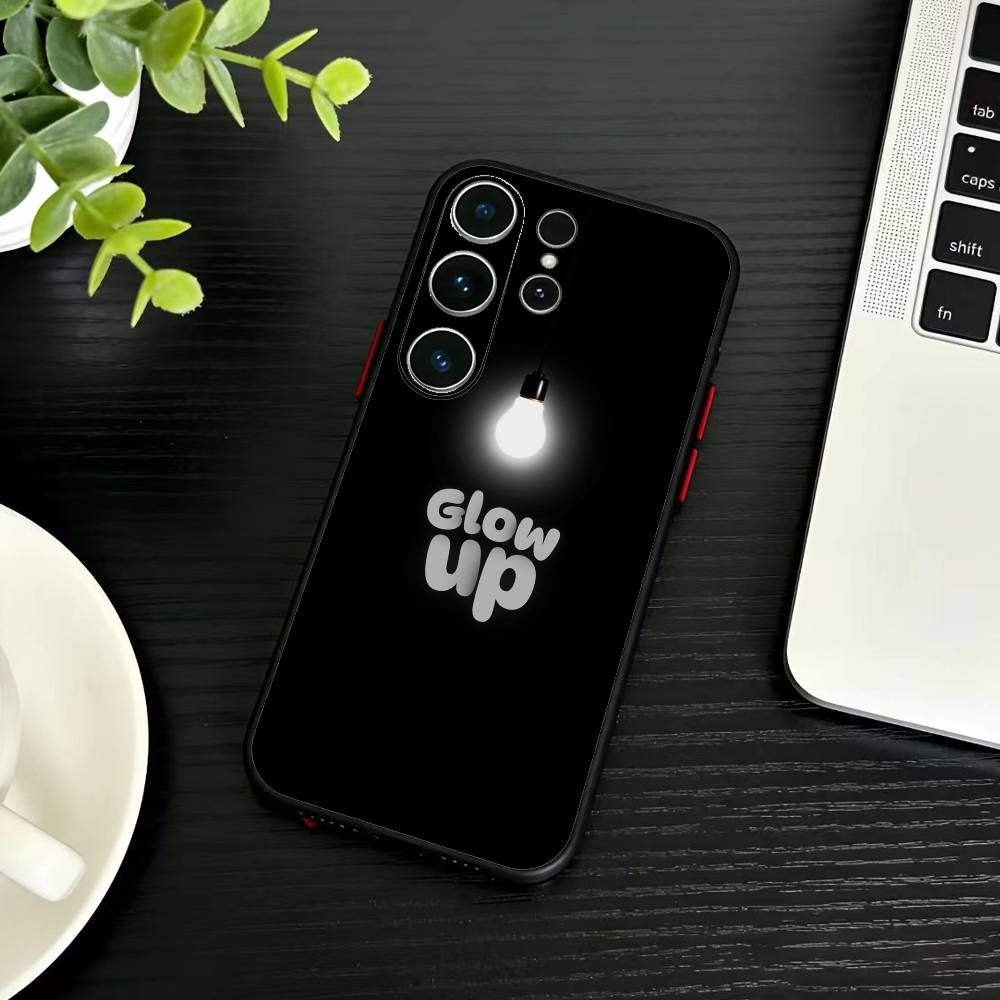 

GO OUT A-Alphabet Phone Case For Samsung S26,S25,S24,S23,S22,S30,S21,Ultra,Plus,FE 5G Black Soft Cover Samsung S25Plus