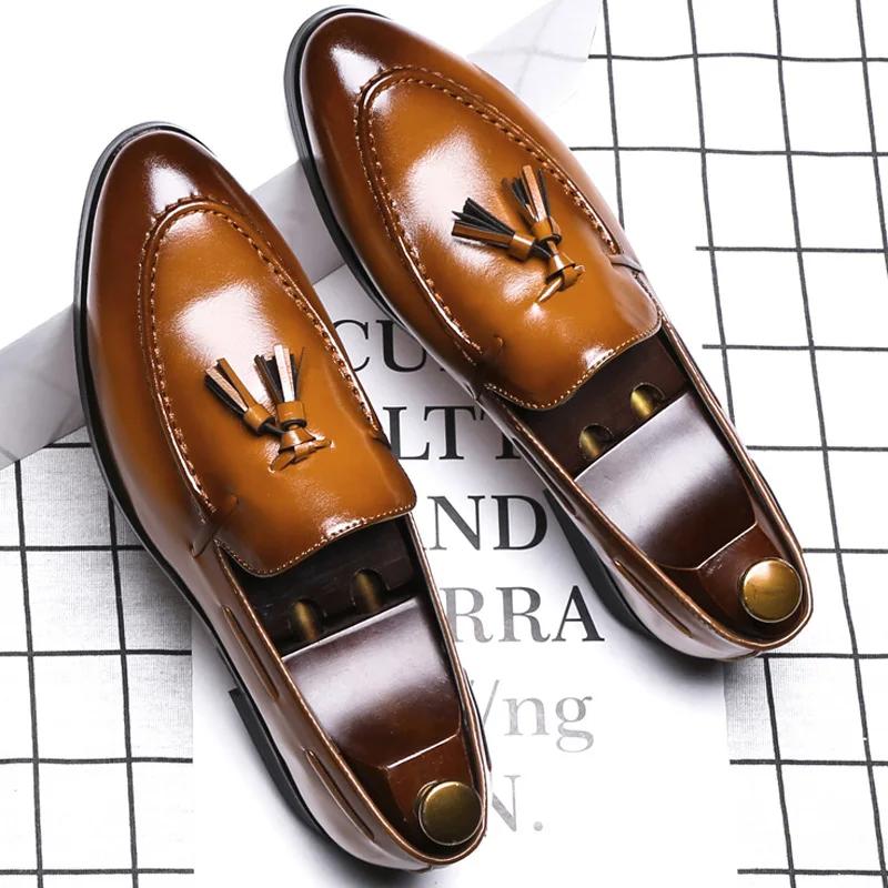 Man Casual Shoes Italy Style Comfortable Fashion Luxury Loafers Men Leather Shoes  2025