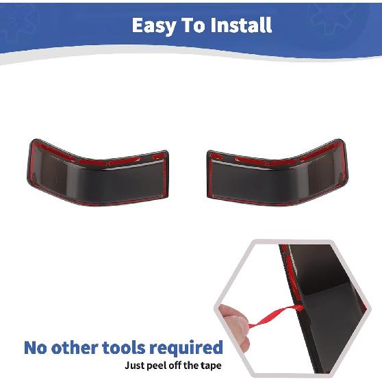 for F250 Outside Mirror Light Cover Trim Fit for Ford F250/F350/F450/F550 2017-2023 Smoked Black Exterior Accessories 2pcs