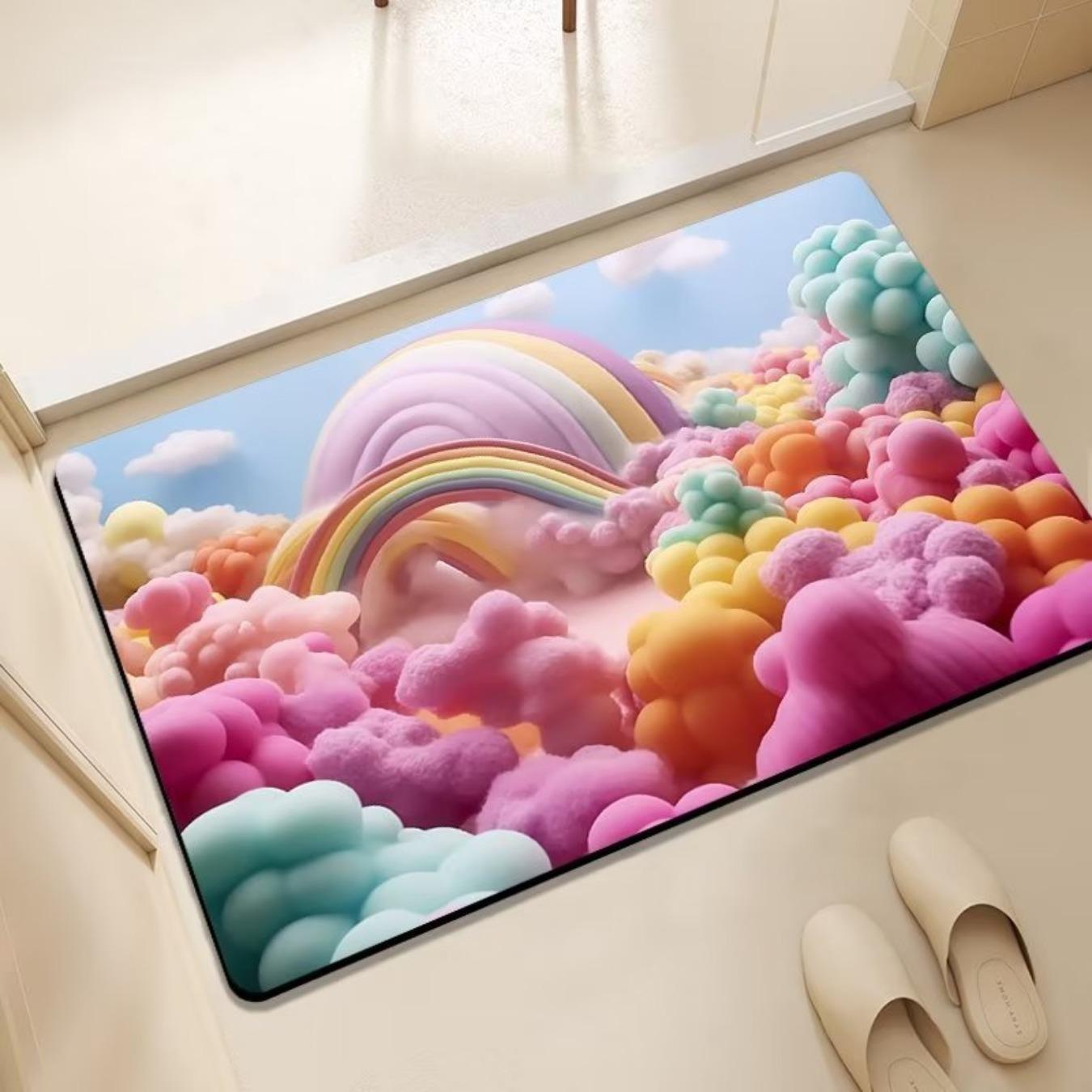 Диатомовая печать в ванной комнате утолщающий коврик для ванной нескользящие ковры — фото 10