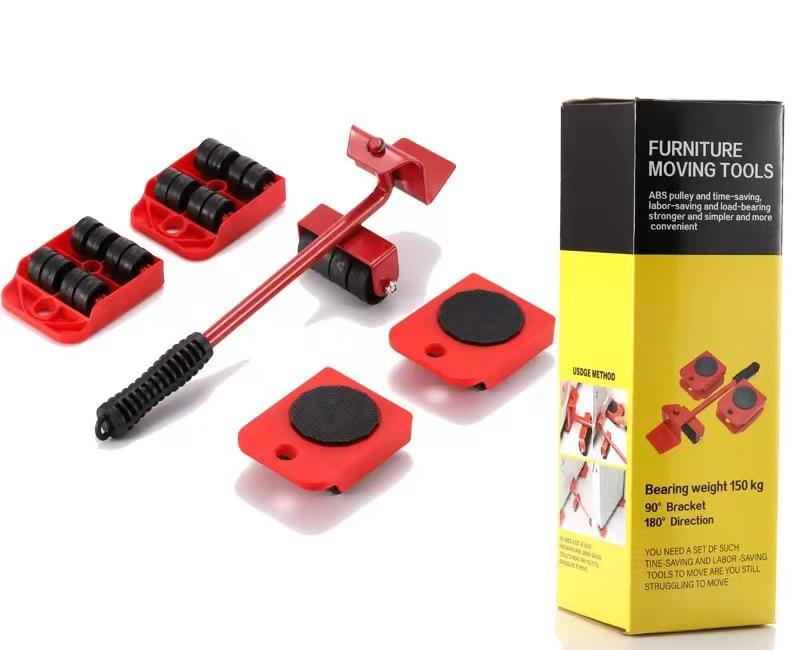 Set di 5 pezzi per spostare mobili: Strumenti per spostare oggetti pesanti