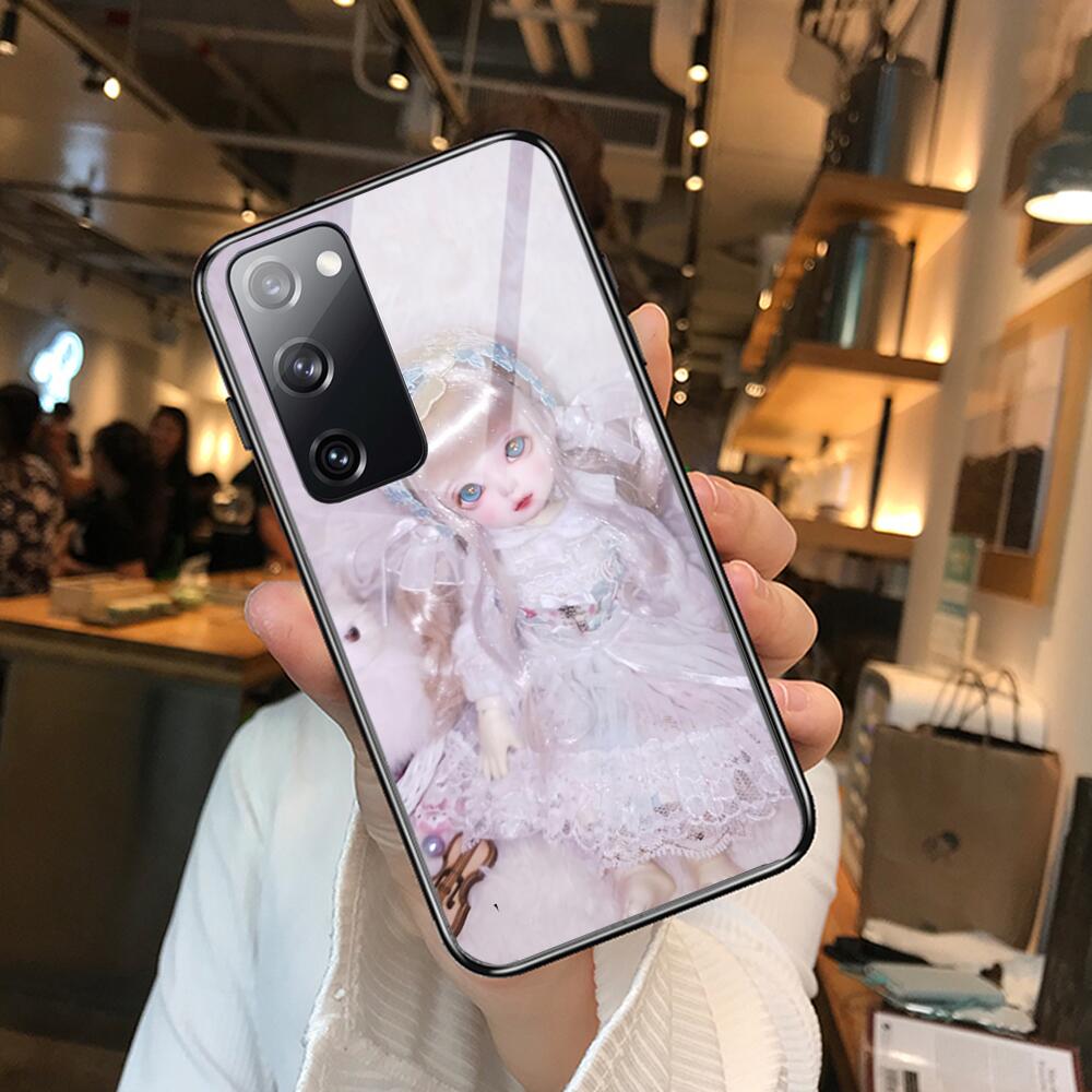 Krajews Creepy Dolls coque Tempered Glass shell Phone case For SamSung Galaxy S8 S9 S10E S20 S21 S5 S30 Plus S20 fe 5G Lite Ultr