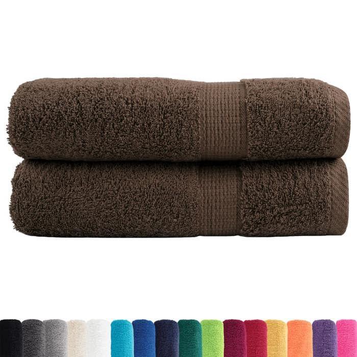 VidaXL Serviettes de Douche de Qualité Supérieure 2 pcs, Draps de Bain, Serviettes d'Invité, Serviettes de Salle de Bain 137236