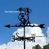 Weather Vane Ornament: Outdoor Wrought Iron Spray-Painted Roof Decoration Metal Craft