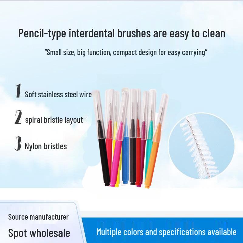 Pencil-Type Interdental Brush: Soft-Bristle Oral Cleaner for Tooth Gaps and Orthodontic Care.
