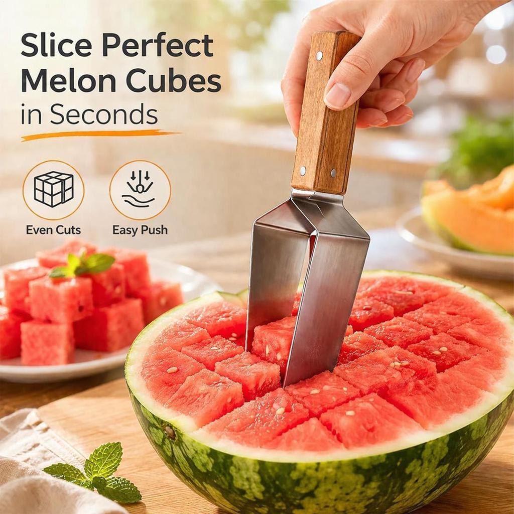 Stainless Steel Watermelon Slicer With Ergonomic Handle Triangle Watermelon Cutter Slicer Tool Home Kitchen gadgets