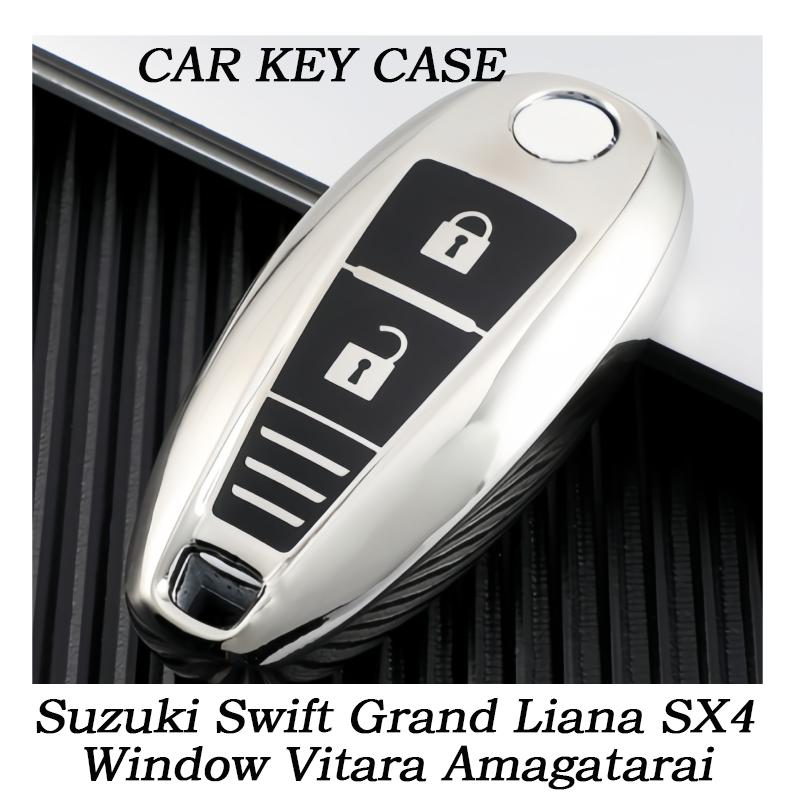 

Two Style Auto Shell Fob Holder For Suzuki Swift Grand Liana SX4 Window Vitara Amagatarai TPU Car Key Case Cover Bag Accessories style A червоний