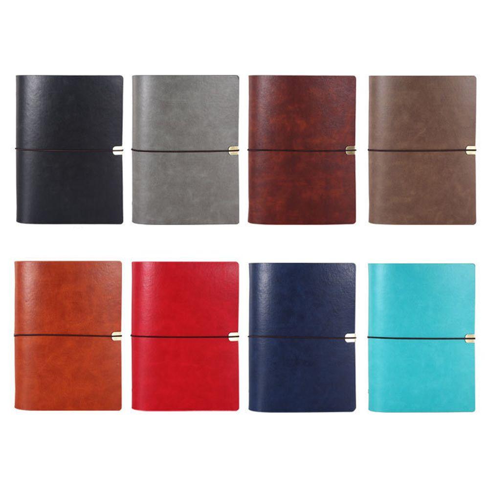 Schedules Organizer List Weekly Leather Notebook Strapped Notepad Stationery Supplies Loose-leaf
