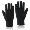 Touchscreen Gloves Men Winter Warm Thermal Thick Jacquard Five-Finger Wool Knitted Cold Proof