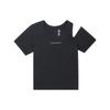 Converse T Shirts Women's Black Crew Neck Moderate Straight Fit 10023192-A01