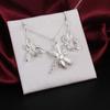 Fashion Party wedding Jewelry set   Copper Crystal dragonfly pendant necklace earrings for Women fine Christmas gifts