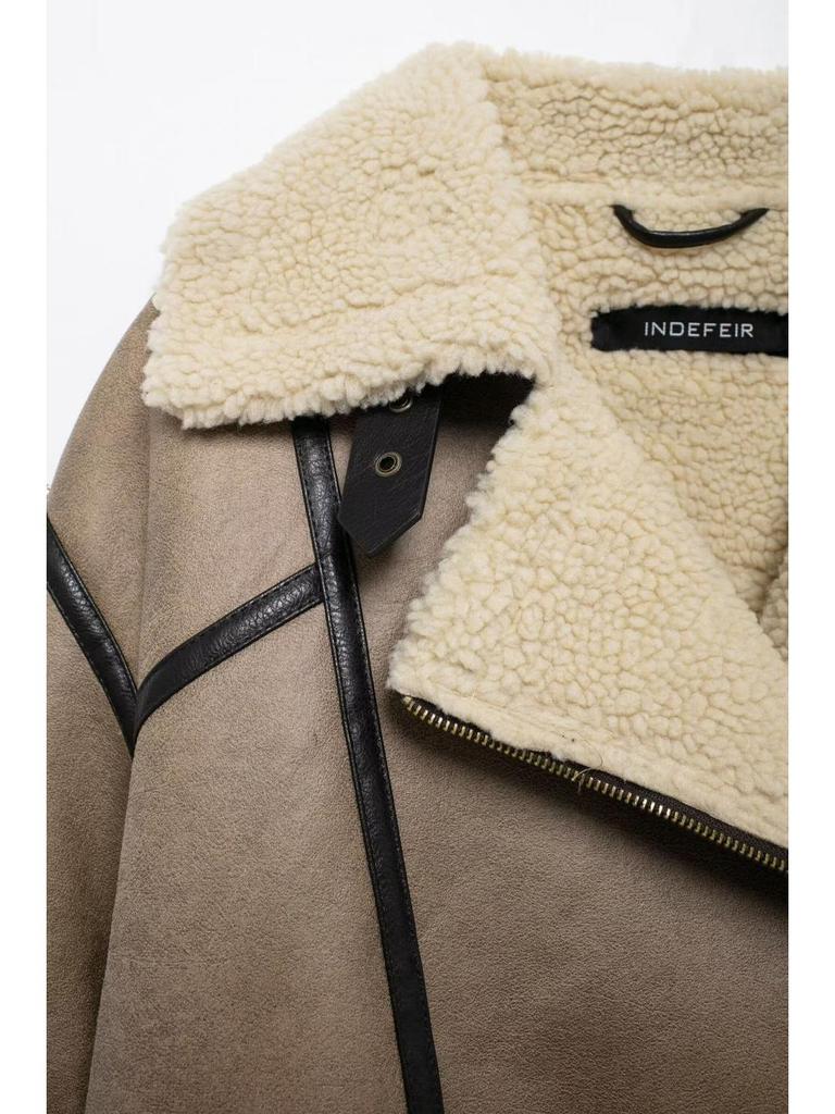 Autumn European & American Women's Tie-Hem Double-Sided Jacket Coat
