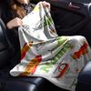 Custom Name Cute airplane Theme Printed Blanket - Perfect for Couch, Bed, Travel & Outdoor Use | Machine Washable, Cozy & Durable.