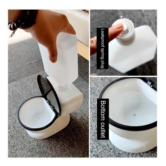 650ML Dispenser d'acqua per toilette per gatti Alimentazione automatica Design a sifone con coperchio antipolvere