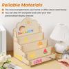 1 Pc Multi-functional Display Stand Wood Card Display Stand 4 Layer Greeting Card Postcard Magazine Storage Rack for Home Office