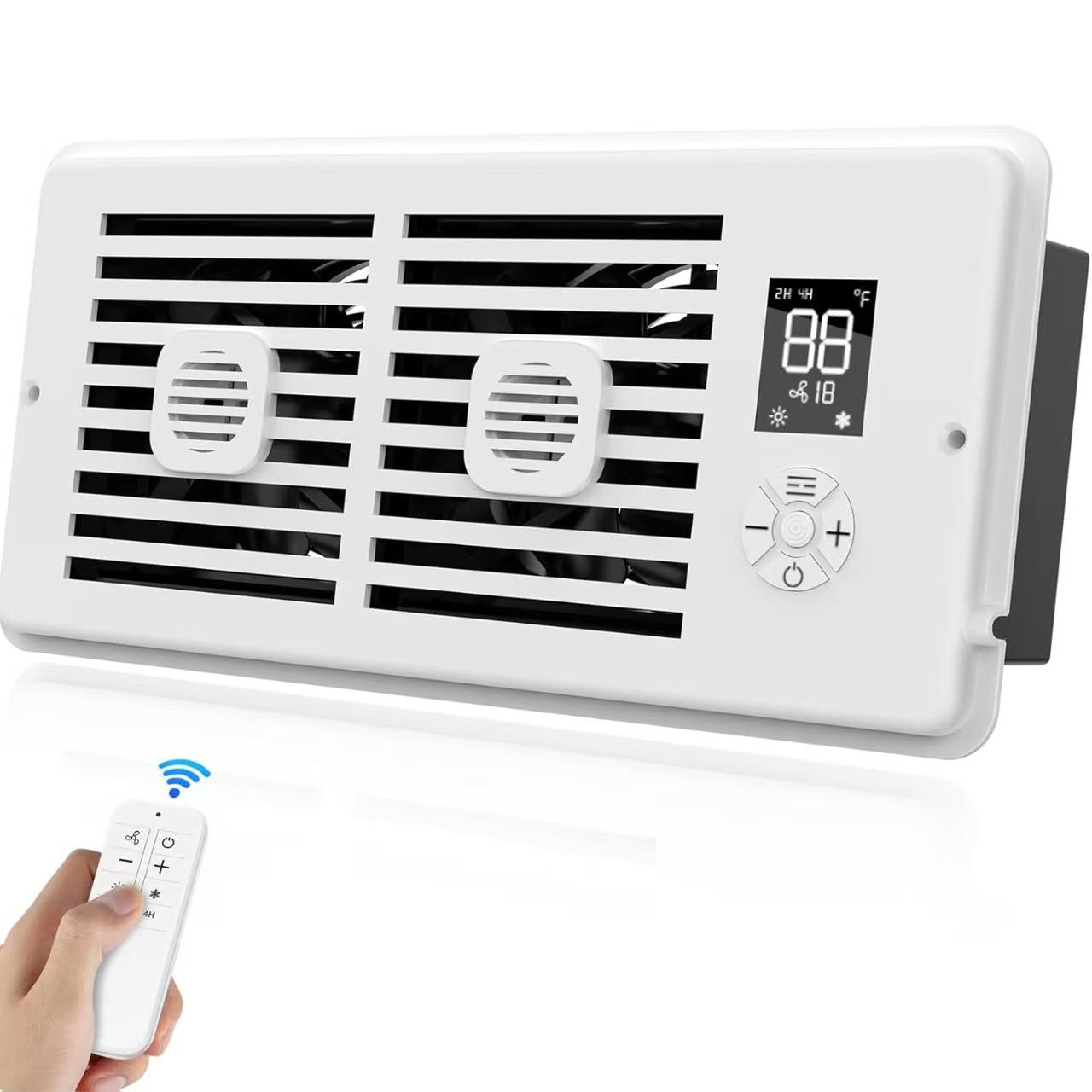 1/2 pack high-pressure exhaust fan 2/4H timer with adjustable 10-speed setting digital display wall fan 1pcs