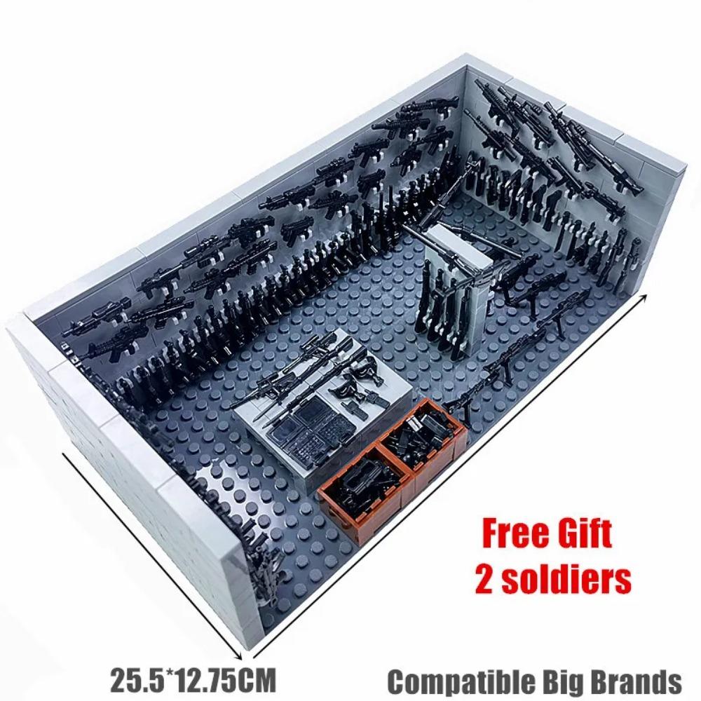 MOC Weapons House Building Blocks Toys for Boys Compatible Classic Military Guns Soldiers Bricks Birthday Xmas Gift 6 Years Old