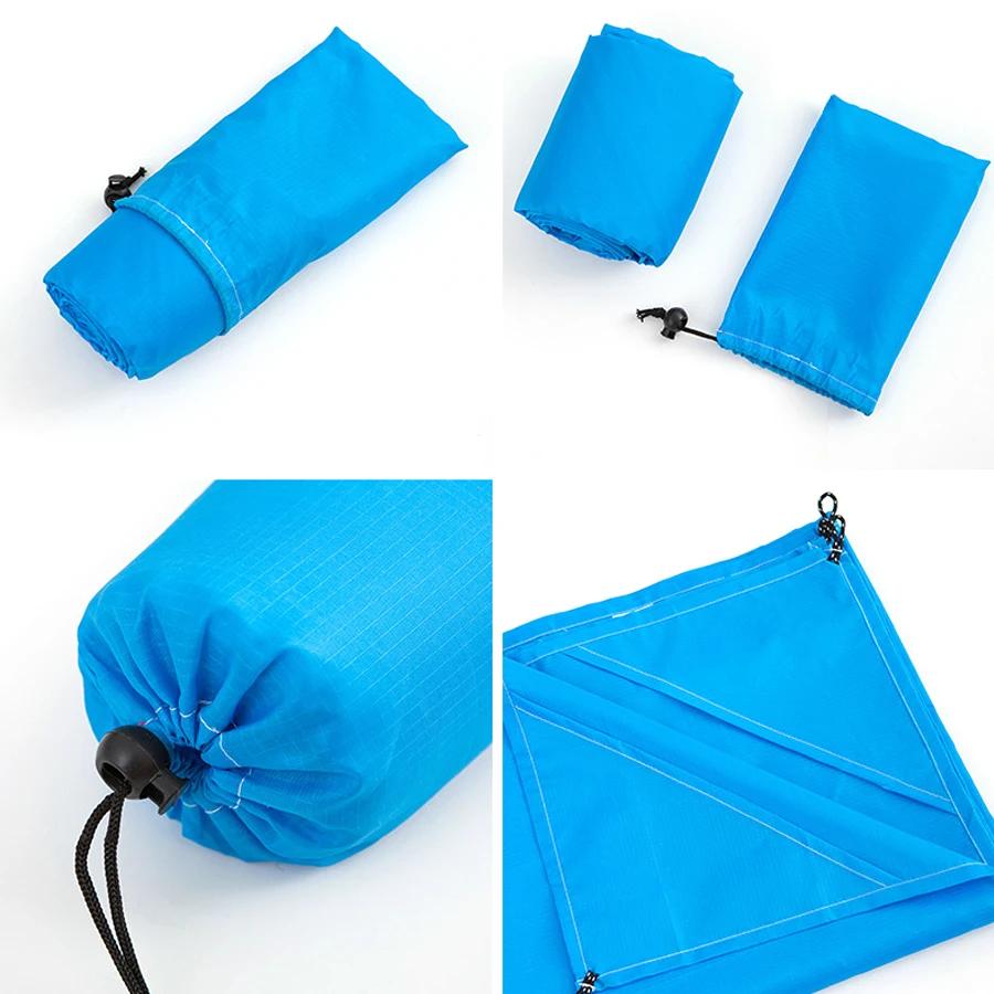 1.4*2M Waterproof Pocket Beach Blanket Folding Camping Mat Mattress Portable Lightweight Outdoor Picnic Mat Sand Beach Sunbathin