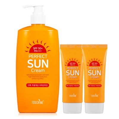 Touch Me Crème Solaire Parfaite Crème Blanchissante Tonifiante Grande Capacité: 1 x 500ml + 2 x 60ml, {AA1} 1 x 500ml + 2 x 60ml