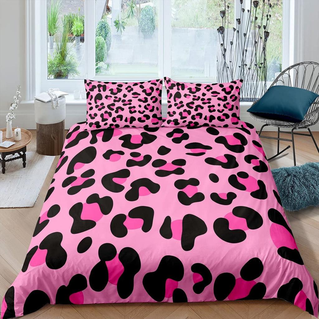 Brown Leopard Cheetah Printed Duvet Cover for Kids Teen Boys Girls Man Women Bedroom Decor Africa Wild Animal Theme Bedding Set