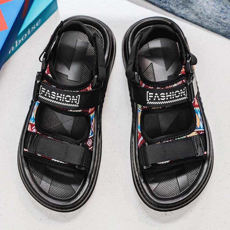 

Fashion Classic Flats Men Sandals Leather Outdoor Antiskid Comfory Soft Sole Handmade Summer Fashion Home Breathable Men Beach Sandals 38 чёрный