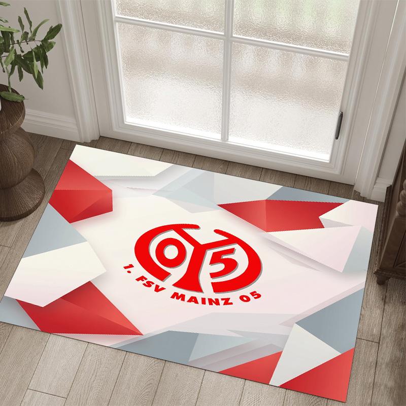 Mainz FC Design Crystal Velvet Carpet Cozy Non?Slip Printed Rug For Bedroom Living Room Entrance