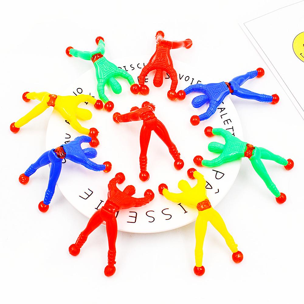 20Pcs Novelty Sticky Wall Climbing Climber Men Kids Boy Birthday Party Favors Supplies Pinata Fillers Treat Bag Goody3 Bag Gifts