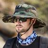Outdoor Sun Hat Breathable Wide Brim Hat UPF 50+ Sun Protection Mesh Hat For Travel Fishing Safari