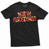 Herren Nordmazedonien T-Shirt Mazedonien Landeswappen Flagge T-Shirt