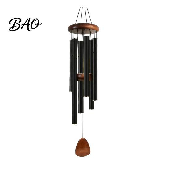 Weather Resistant Wind Chimes Metal Chime with 6 Aluminum Tubes, Garden Hanging Chimes, Long Lasting for Outdoor Patio Decoration