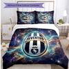 Juventus FC Pattern Printed 3PCS Bedding Set Soft Skin-Friendly Washable Duvet Cover & Pillowcases Set All Season Bedroom