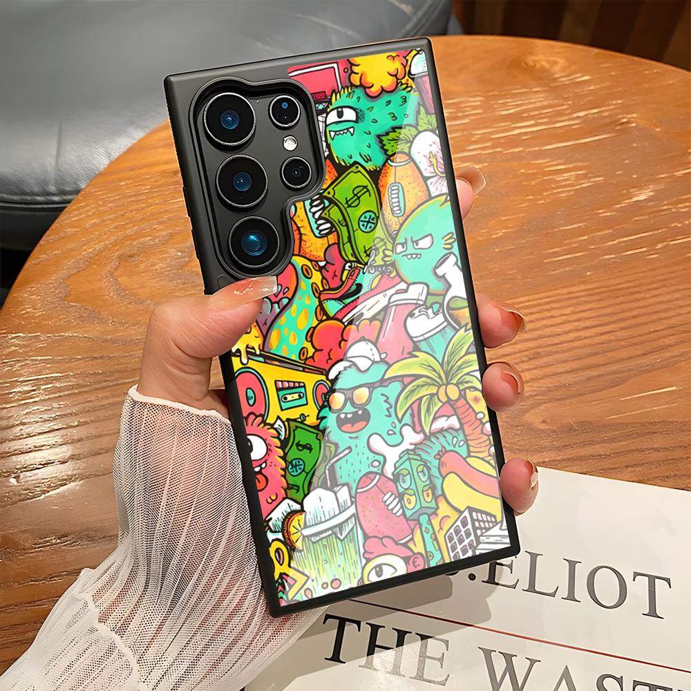 Monster Party Phone Case For SAMSUNG S25 24 S22 S20 ULTRA S21 S30 23 Note5 S8 Plus S9 S10E Lite PC+TPU Funda