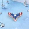 Patriotens Minneskollektion: Vitkindad havsörn Amerikansk flagga Emalj-märke för ryggsäck eller kläder