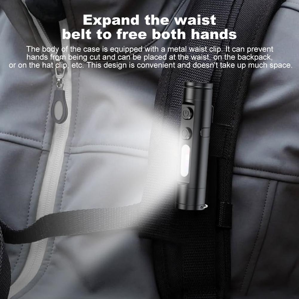 Mini Flashlight EDC Portable Strong Light Outdoor Flashlight Maintenance Work Searchlight LED Magnetic Super Bright Flashlight