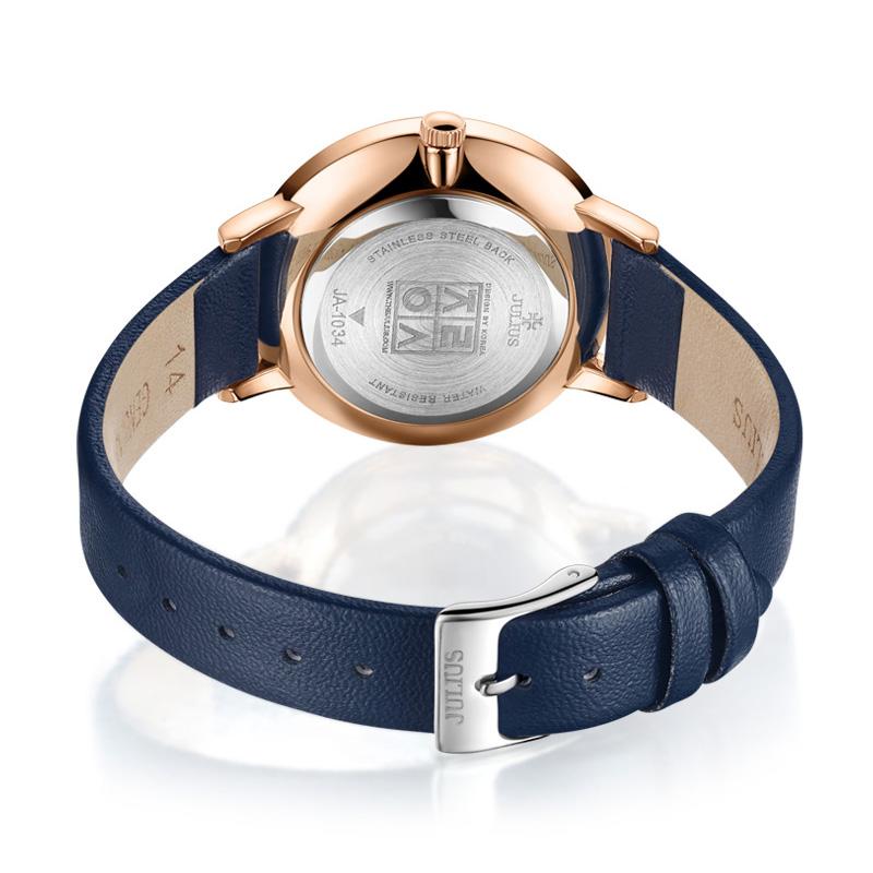 Classic Julius Women's Watch Japan Quartz Hours Fashion Clock Leather Bracelet Girl's Birthday Valentine Gift No Box
