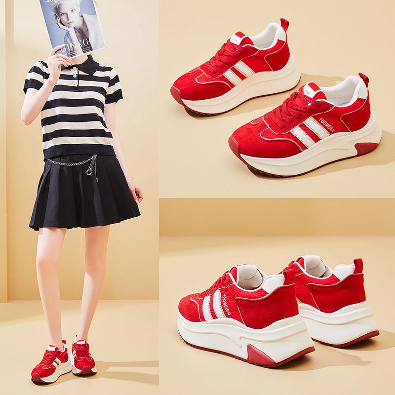 New Dad Shoes for Women, Fashionable Thick-soled Sports Single Shoes
