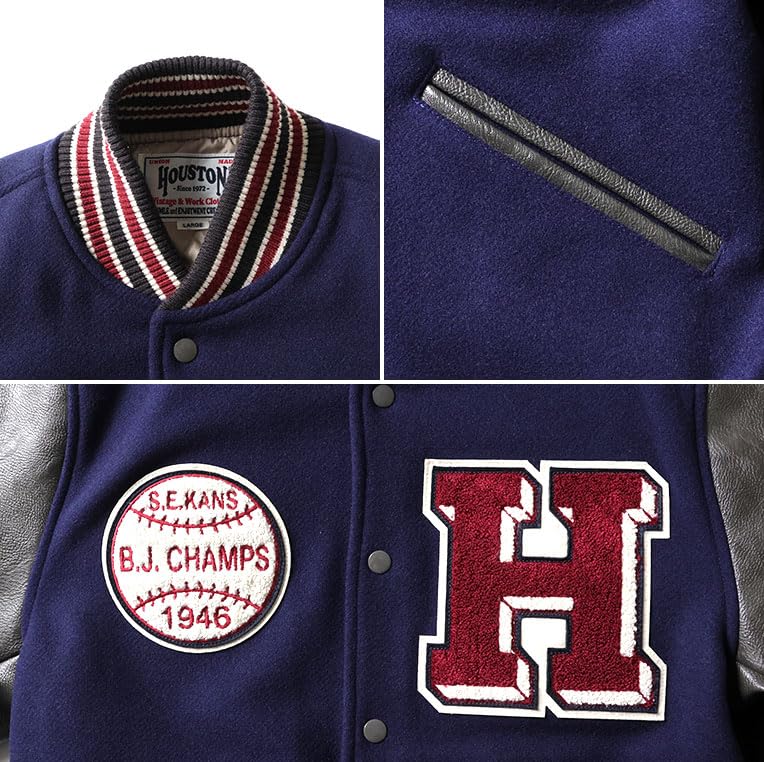 Houston MELTON AWARD JACKET 51375 NAVY (TIGER)
