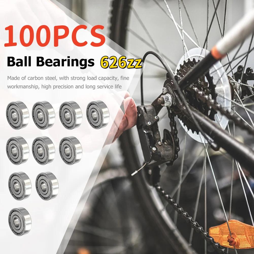 100-10PCS Double Shield Miniature High Carbon Steel Bearing 6x19x6mm 626zz Deep Groove Ball 3D Printer Parts Skates Accessories