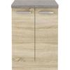 Low Cabinet with 2 Hinged Doors - Sonoma Oak Finish - W 60 X D 51.6 X H 85 Cm - LASSEN