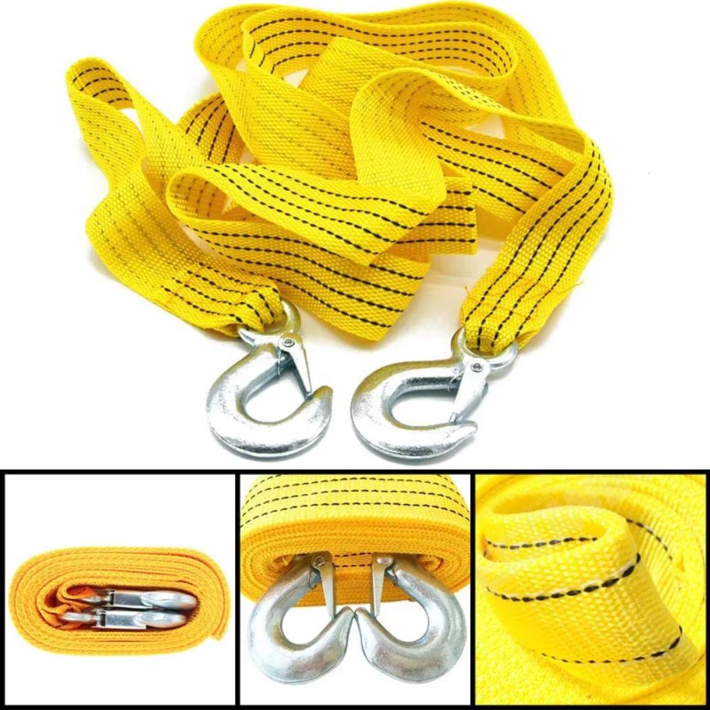 3 Ton Capacity Car Tow Cable Hooks Included Trailer Straps Pull Rope Heavy Duty Tow  Trailer Use