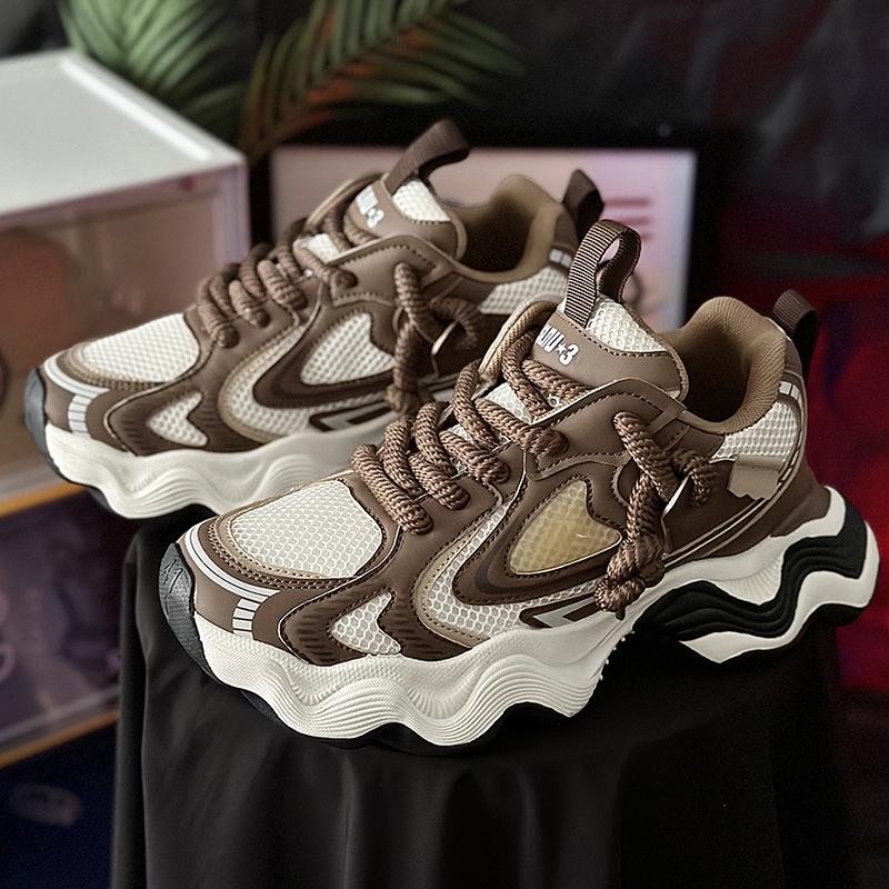 Men's Fashion Brand 2025 Spring Stylish Breathable Height-Increasing Casual Sports Sneakers