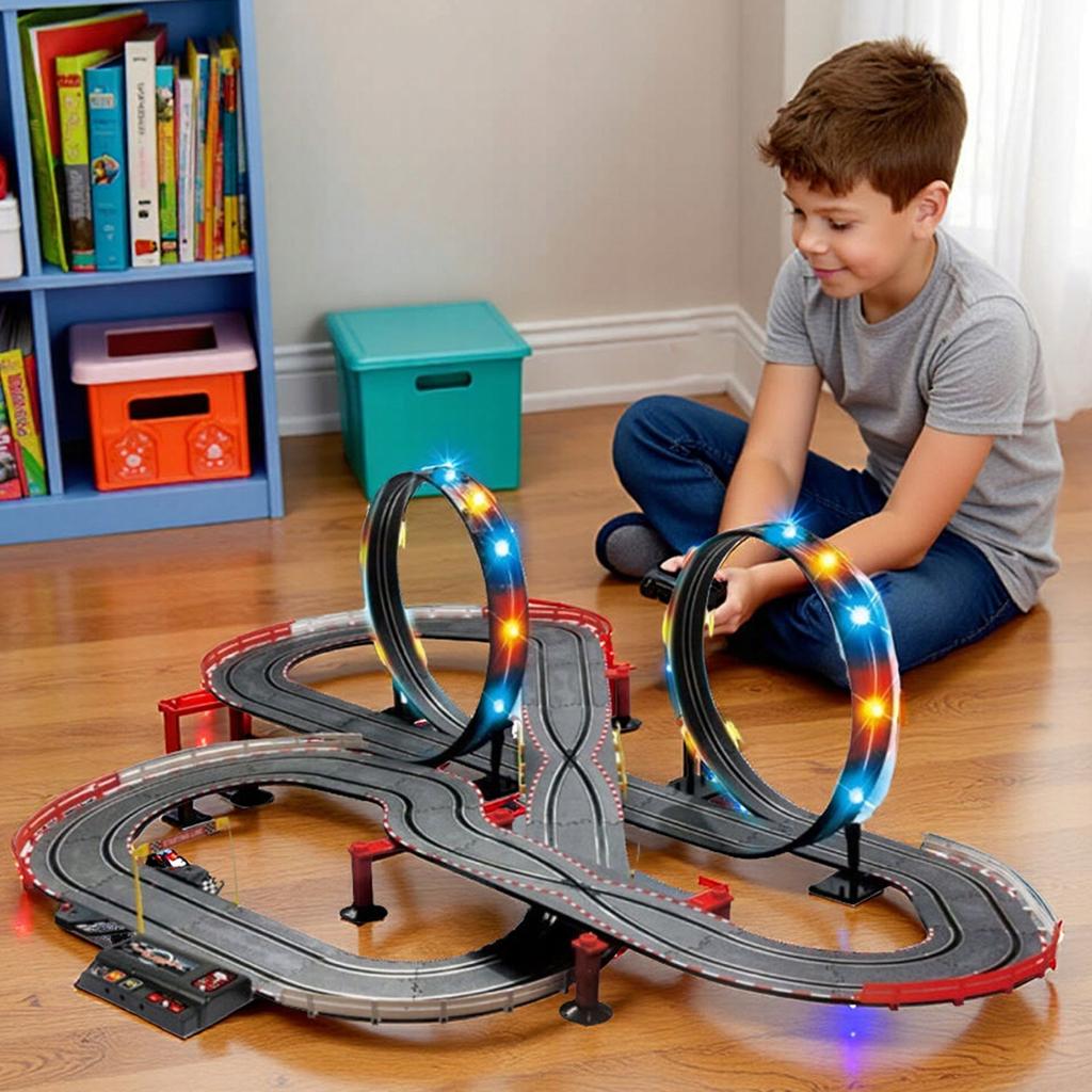 [5] LED Racing Car Track + 2 Cars 705cm Z3033